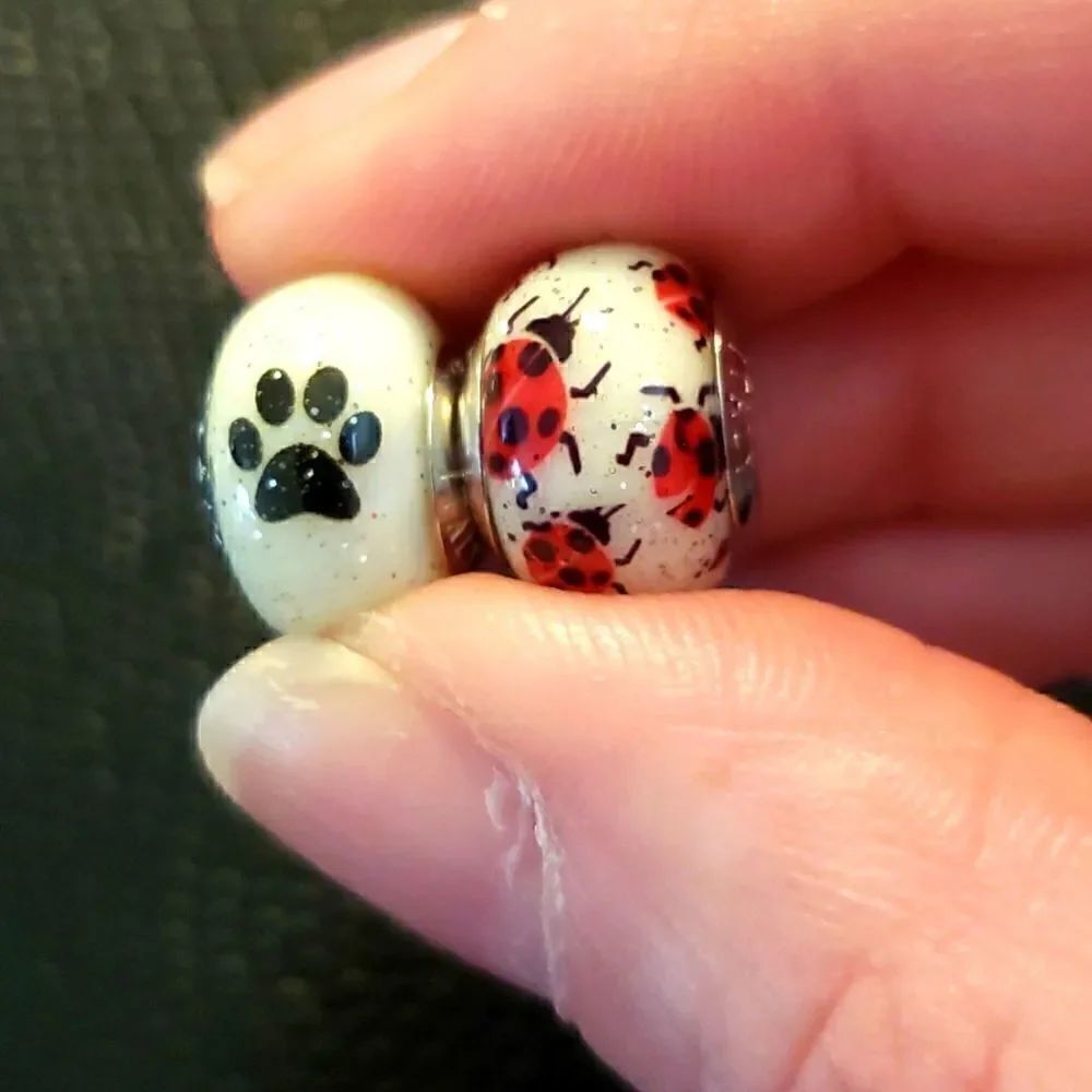 Doggie and ladybug charm